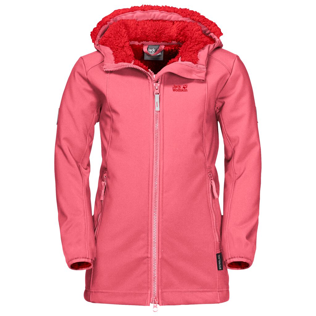 Jack Wolfskin KISSEKAT softshell μπουφαν παιδικά κοραλι ροζ | GR5252155